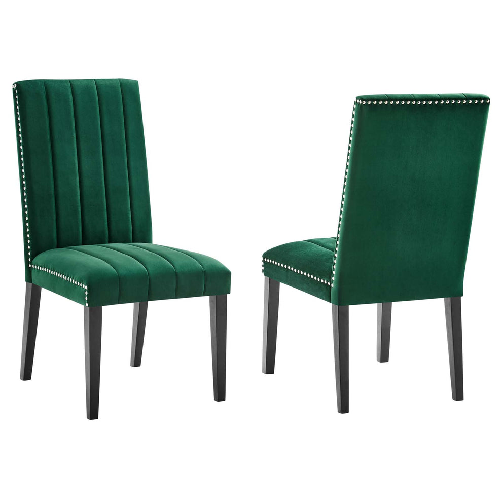 Catalyst Performance Velvet Dining Side Chairs - Set of 2 By Modway - EEI-5081 | Dining Chairs | Modishstore - 1