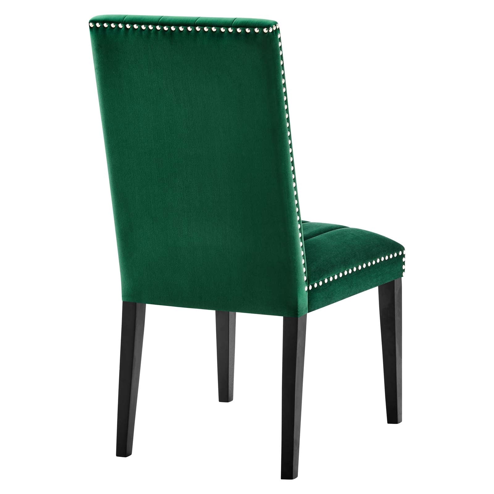 Catalyst Performance Velvet Dining Side Chairs - Set Of 2 By Modway - EEI-5081-GRN | Dining Chairs |  Modishstore - 4