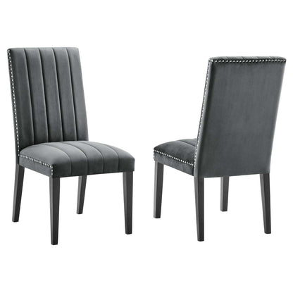 Catalyst Performance Velvet Dining Side Chairs - Set of 2 By Modway - EEI-5081 | Dining Chairs | Modishstore - 9