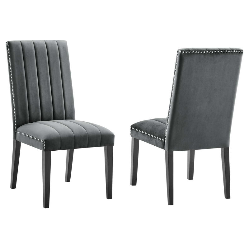 Catalyst Performance Velvet Dining Side Chairs - Set of 2 By Modway - EEI-5081 | Dining Chairs | Modishstore - 9