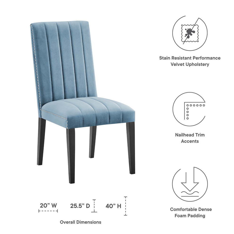 Catalyst Performance Velvet Dining Side Chairs - Set of 2 By Modway - EEI-5081 | Dining Chairs | Modishstore - 24