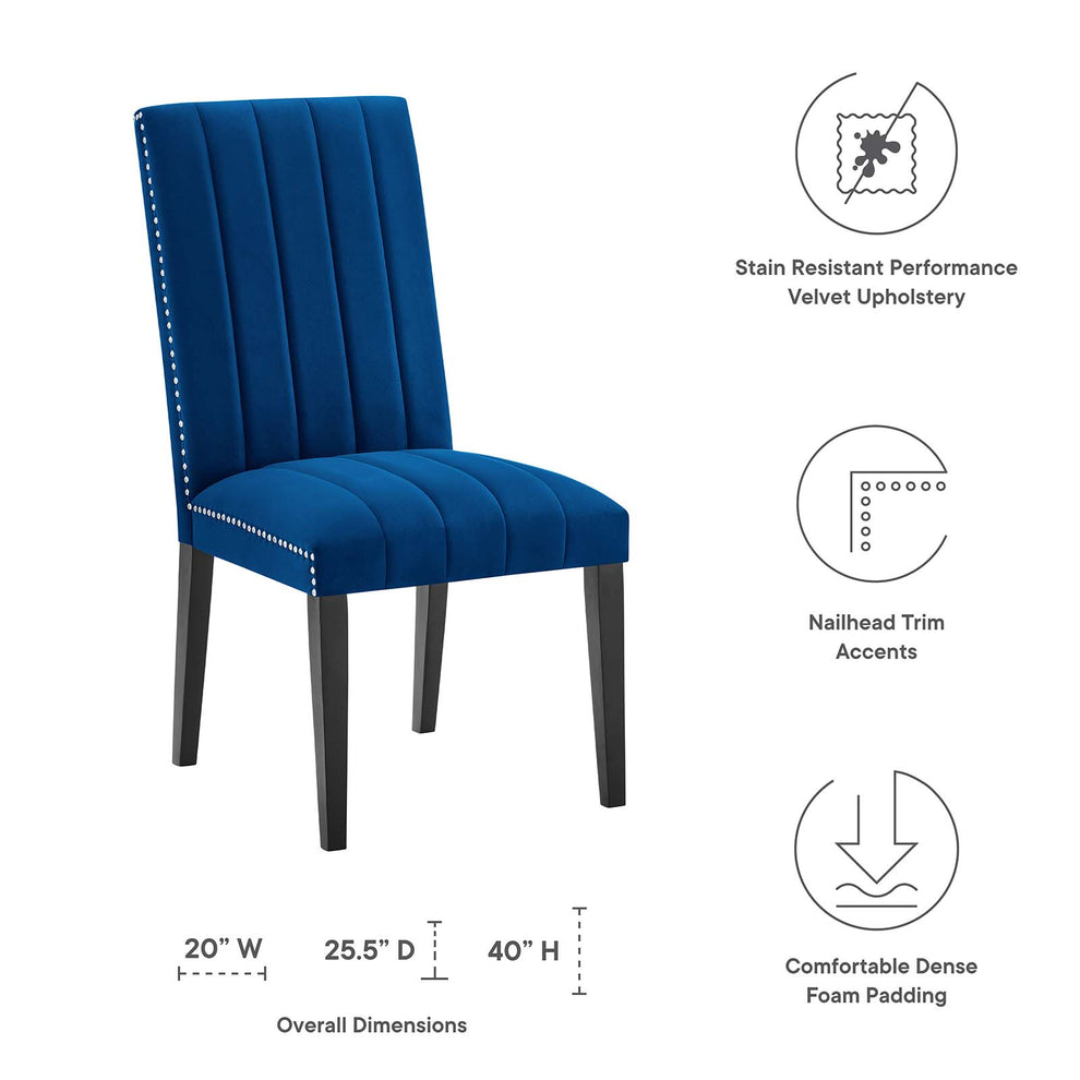 Catalyst Performance Velvet Dining Side Chairs - Set of 2 By Modway - EEI-5081 | Dining Chairs | Modishstore - 32