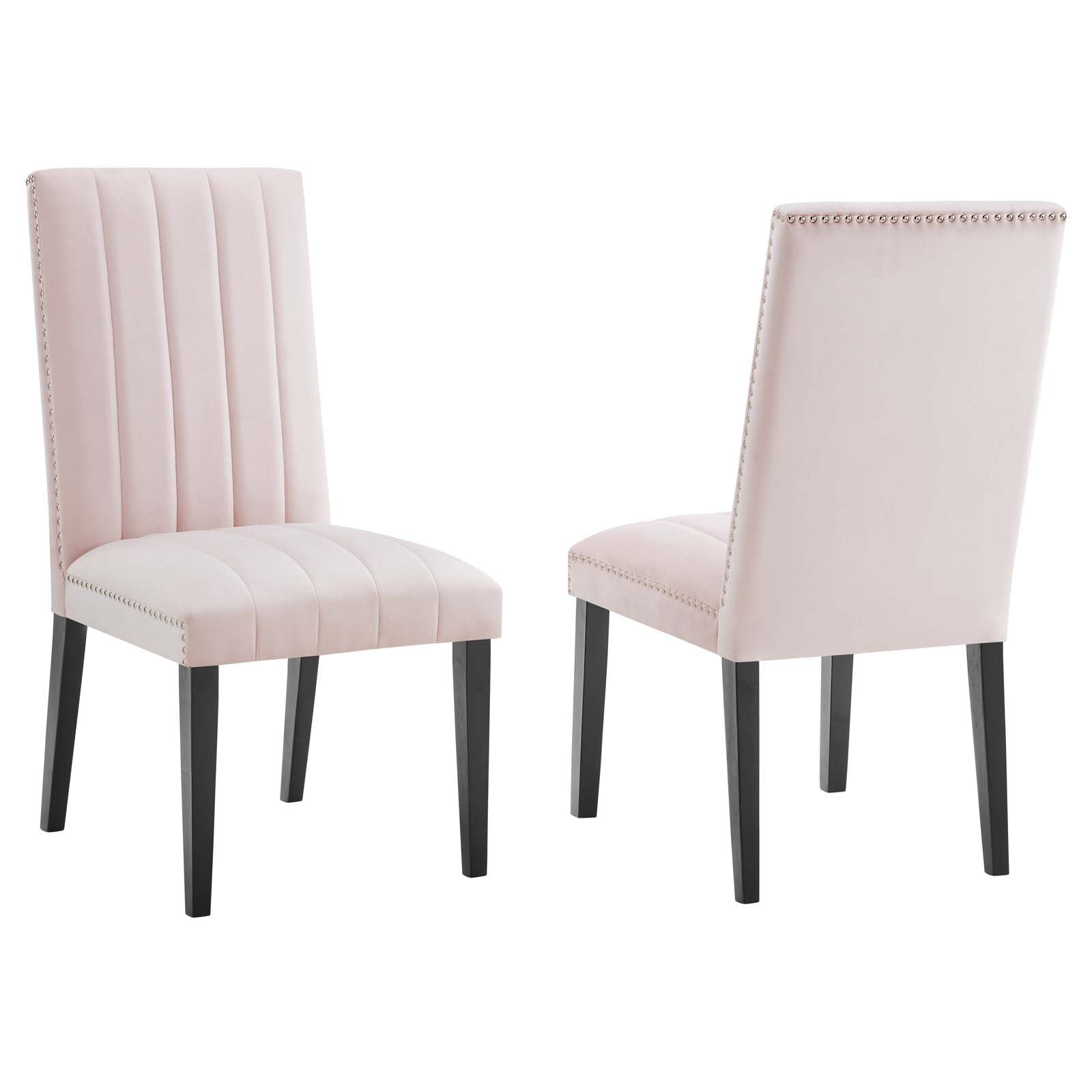 Catalyst Performance Velvet Dining Side Chairs - Set Of 2 By Modway - EEI-5081-GRN | Dining Chairs |  Modishstore - 33