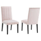 Catalyst Performance Velvet Dining Side Chairs - Set Of 2 By Modway - EEI-5081-GRN | Dining Chairs |  Modishstore - 33