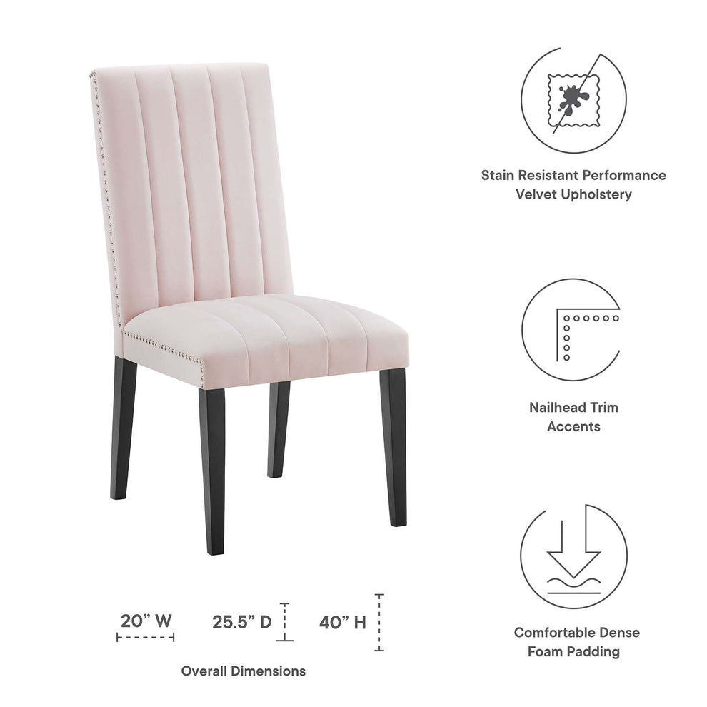 Catalyst Performance Velvet Dining Side Chairs - Set of 2 By Modway - EEI-5081 | Dining Chairs | Modishstore - 40