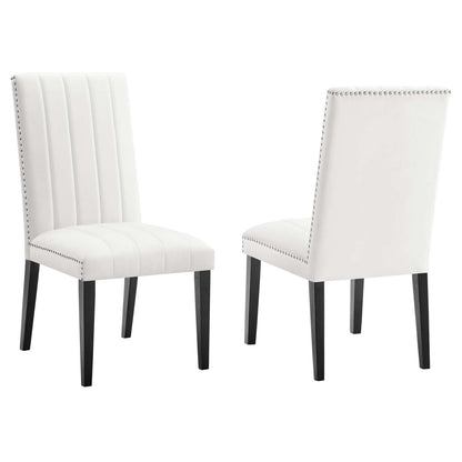 Catalyst Performance Velvet Dining Side Chairs - Set of 2 By Modway - EEI-5081 | Dining Chairs | Modishstore - 41