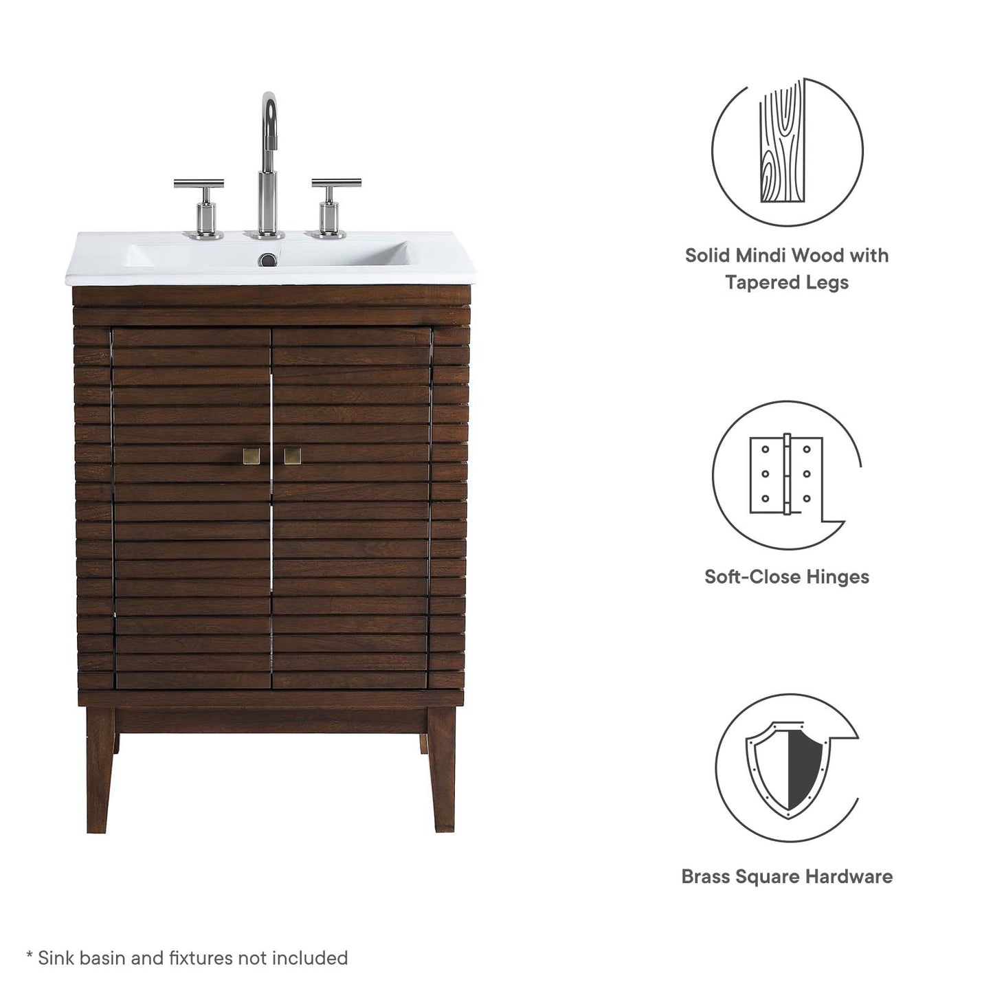 Ledger 24" Wood Bathroom Vanity Cabinet (Sink Basin Not Included) By Modway - EEI-5088 | Bathroom Accessories | Modishstore - 8