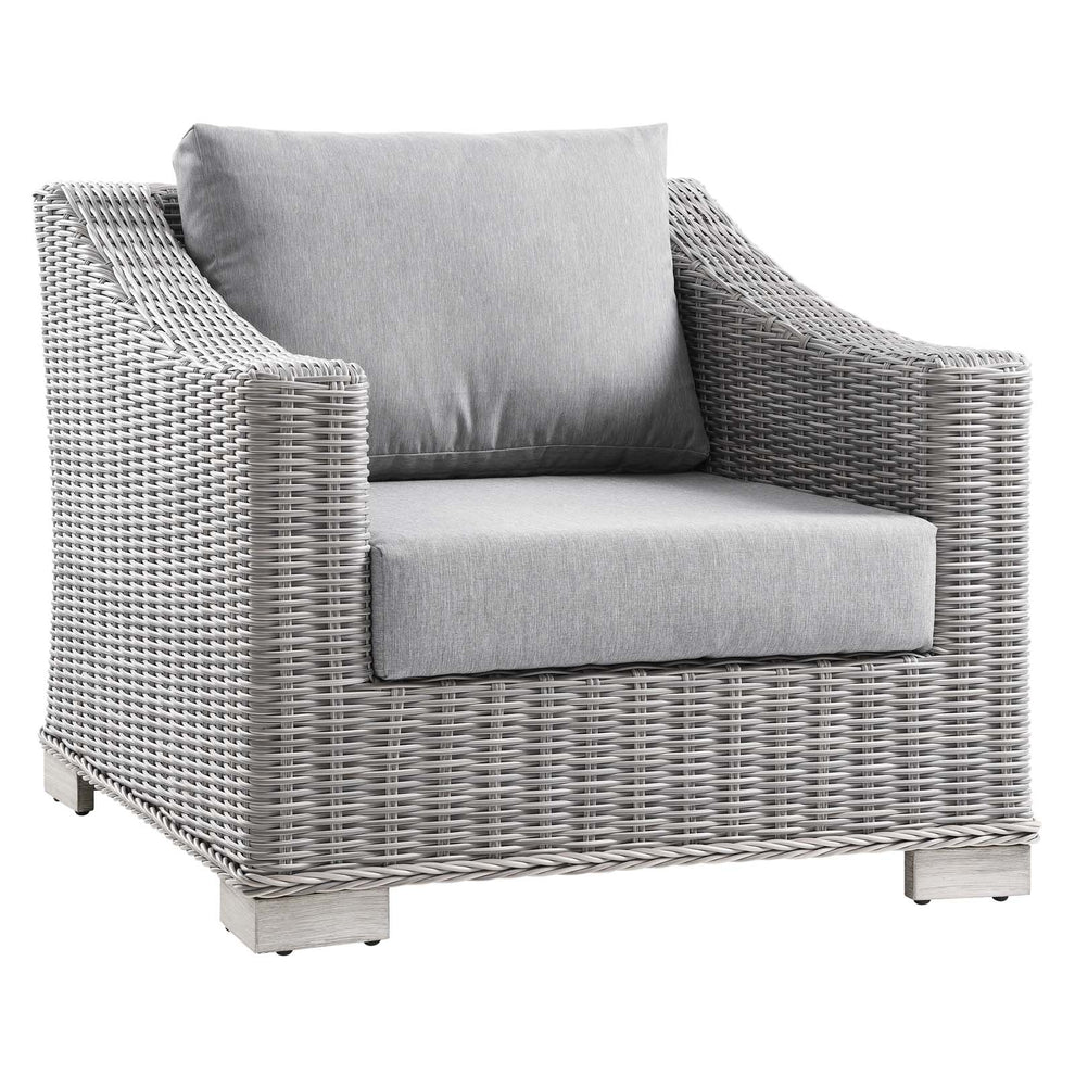 Modway Conway Outdoor Patio Wicker Rattan 2-Piece Armchair and Ottoman Set - EEI-5090 | Outdoor Chairs | Modishstore - 3
