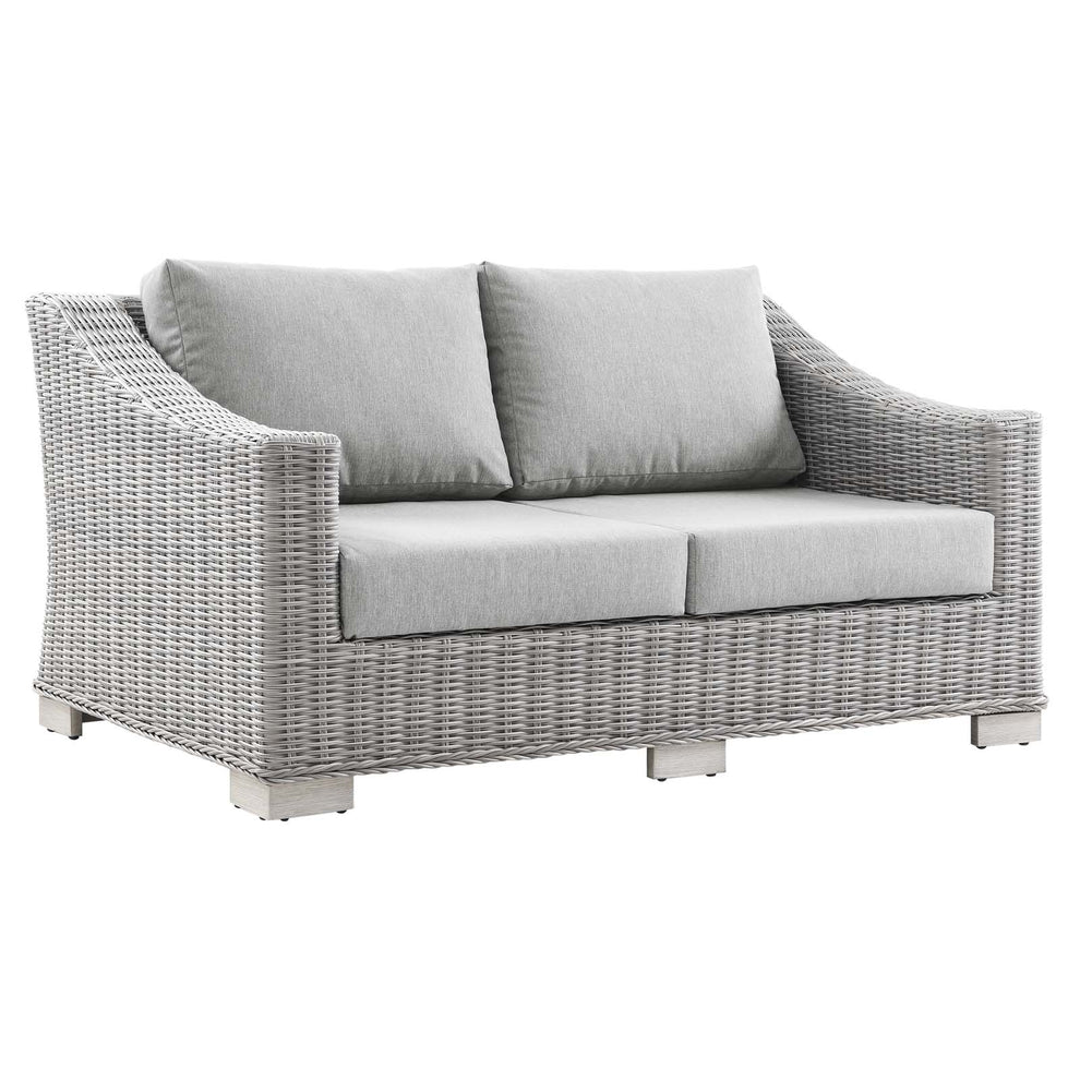 Modway Conway 5-Piece Outdoor Patio Wicker Rattan Furniture Set - EEI-5092 | Outdoor Sofas, Loveseats & Sectionals | Modishstore - 5