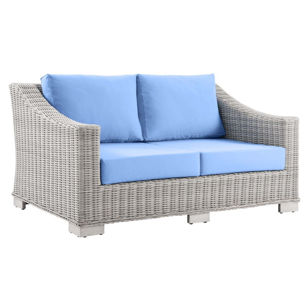 Modway Conway 5-Piece Outdoor Patio Wicker Rattan Furniture Set - EEI-5092 | Outdoor Sofas, Loveseats & Sectionals | Modishstore - 12
