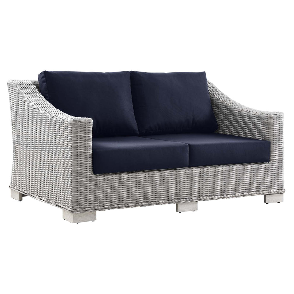 Modway Conway 5-Piece Outdoor Patio Wicker Rattan Furniture Set - EEI-5092 | Outdoor Sofas, Loveseats & Sectionals | Modishstore - 19