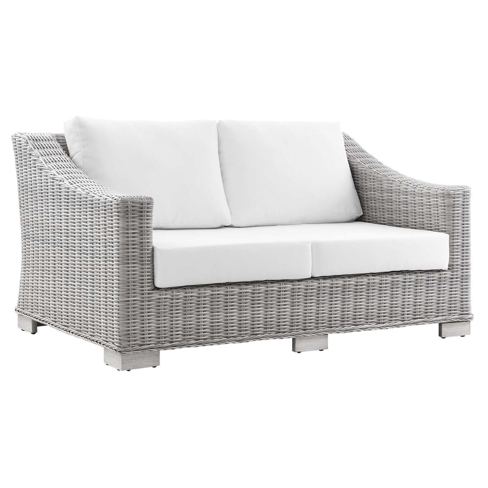 Modway Conway 5-Piece Outdoor Patio Wicker Rattan Furniture Set - EEI-5092 | Outdoor Sofas, Loveseats & Sectionals | Modishstore - 26