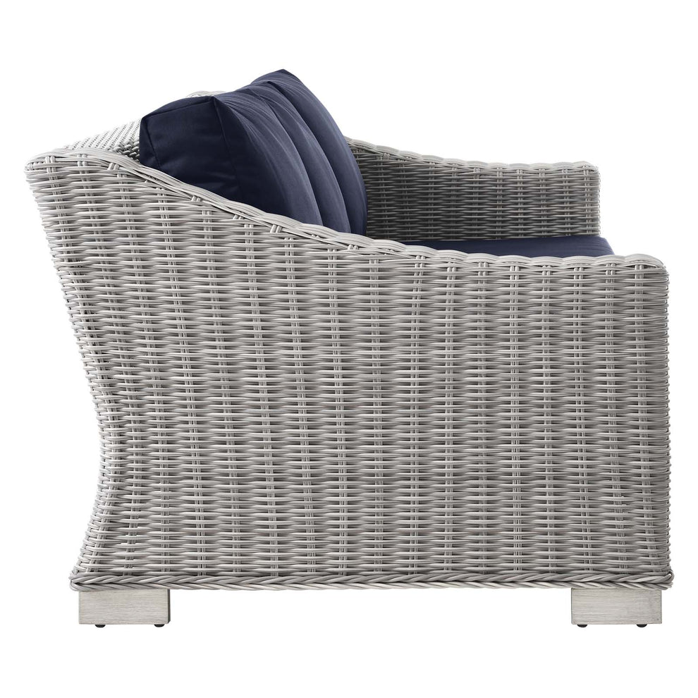 Modway Conway 4-Piece Outdoor Patio Wicker Rattan Furniture Set - EEI-5095 | Outdoor Sofas, Loveseats & Sectionals | Modishstore - 12