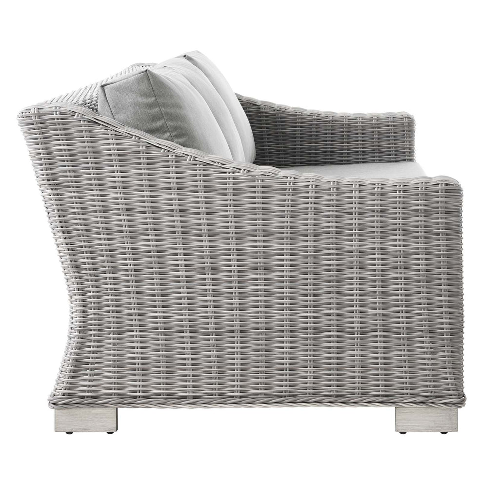 Modway Conway 5-Piece Outdoor Patio Wicker Rattan Furniture Set - EEI-5097 | Outdoor Sofas, Loveseats & Sectionals | Modishstore - 4