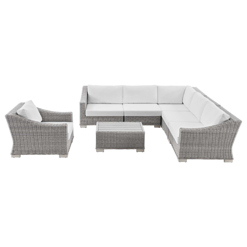 Modway Conway Outdoor Patio Wicker Rattan 7-Piece Sectional Sofa Furniture Set - EEI-5098 | Outdoor Sofas, Loveseats & Sectionals | Modishstore - 10