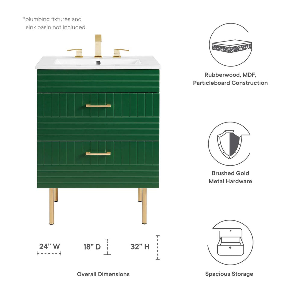 Daybreak 24" Bathroom Vanity Cabinet (Sink Basin Not Included) By Modway - EEI-5106 | Bathroom Accessories | Modishstore - 16