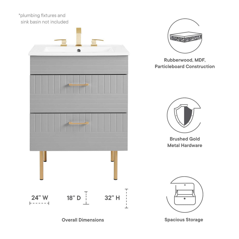 Daybreak 24" Bathroom Vanity Cabinet (Sink Basin Not Included) By Modway - EEI-5106 | Bathroom Accessories | Modishstore - 24