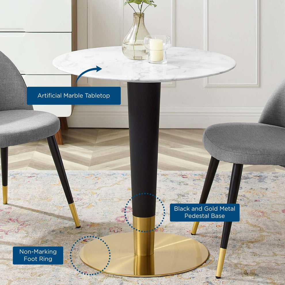 Zinque 28" Artificial Marble Dining Table By Modway - EEI-5121 | Dining Tables | Modishstore - 5