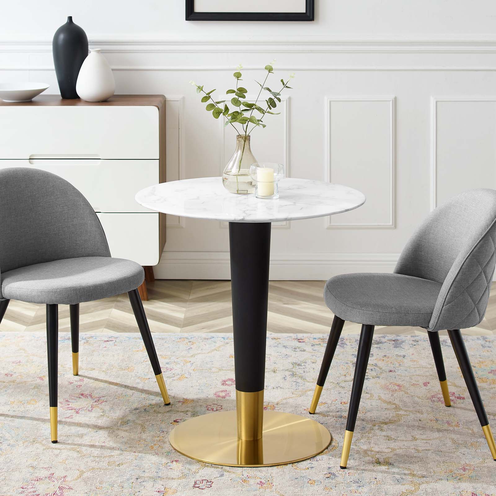 Zinque 28" Artificial Marble Dining Table By Modway - EEI-5121 | Dining Tables | Modishstore - 1