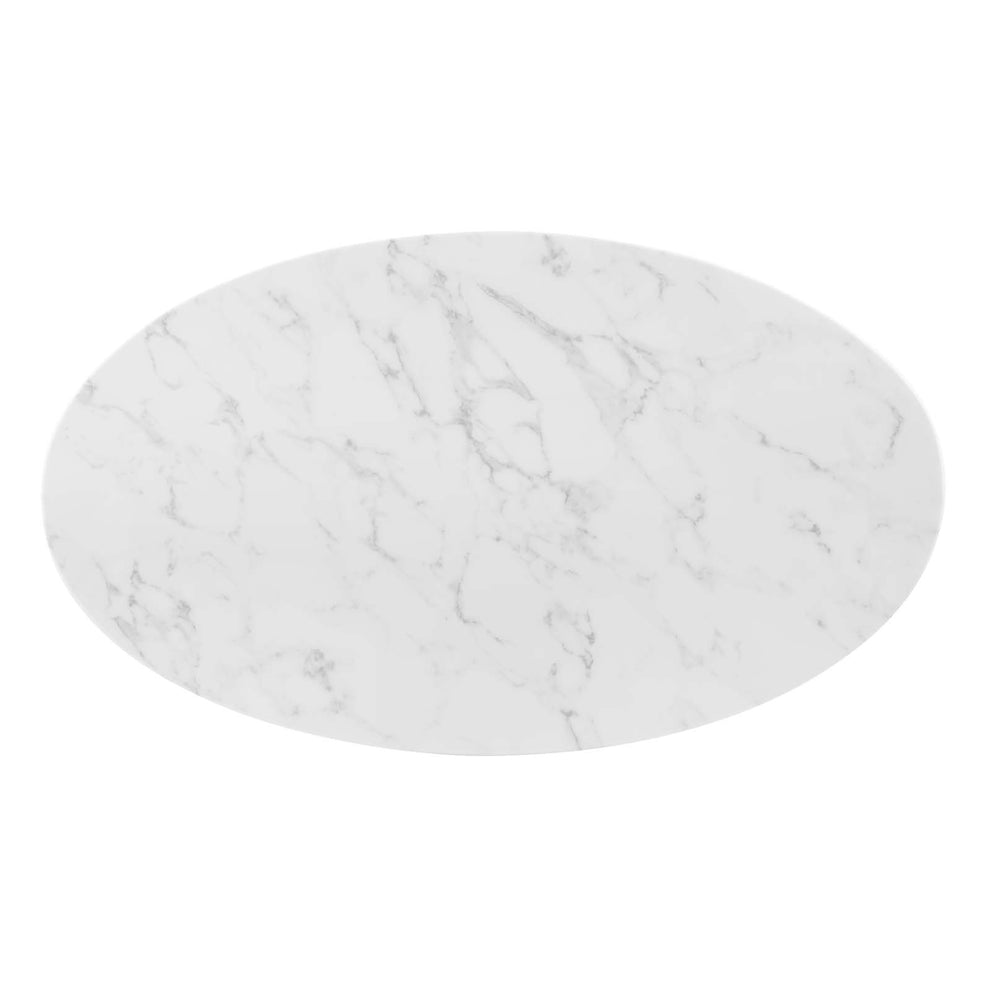 Modway Zinque 48" Oval Artificial Marble Dining Table - EEI-5143 | Dining Tables | Modishstore - 2