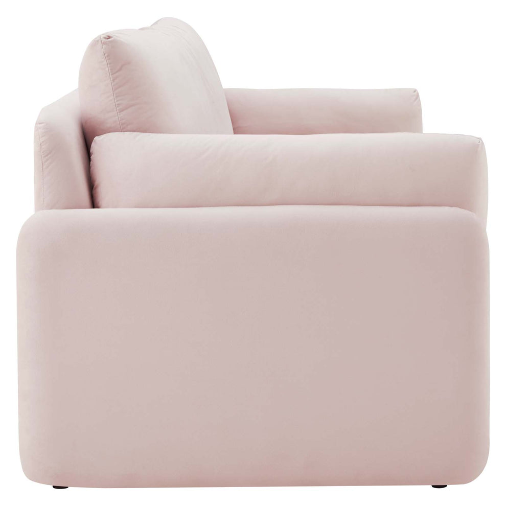 Modway Indicate Performance Velvet Sofa - EEI-5150 in Blue ,Charcoal, Cognac, Dusty Rose , Emerald, Navy, Orange and Pink  80 inch wide Stain-Resistant Performance Velvet | Sofas | Modishstore - 32
