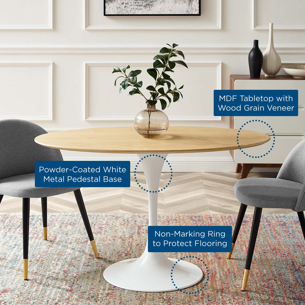 Lippa 48" Oval Dining Table By Modway - EEI-5160 | Dining Tables | Modishstore - 5