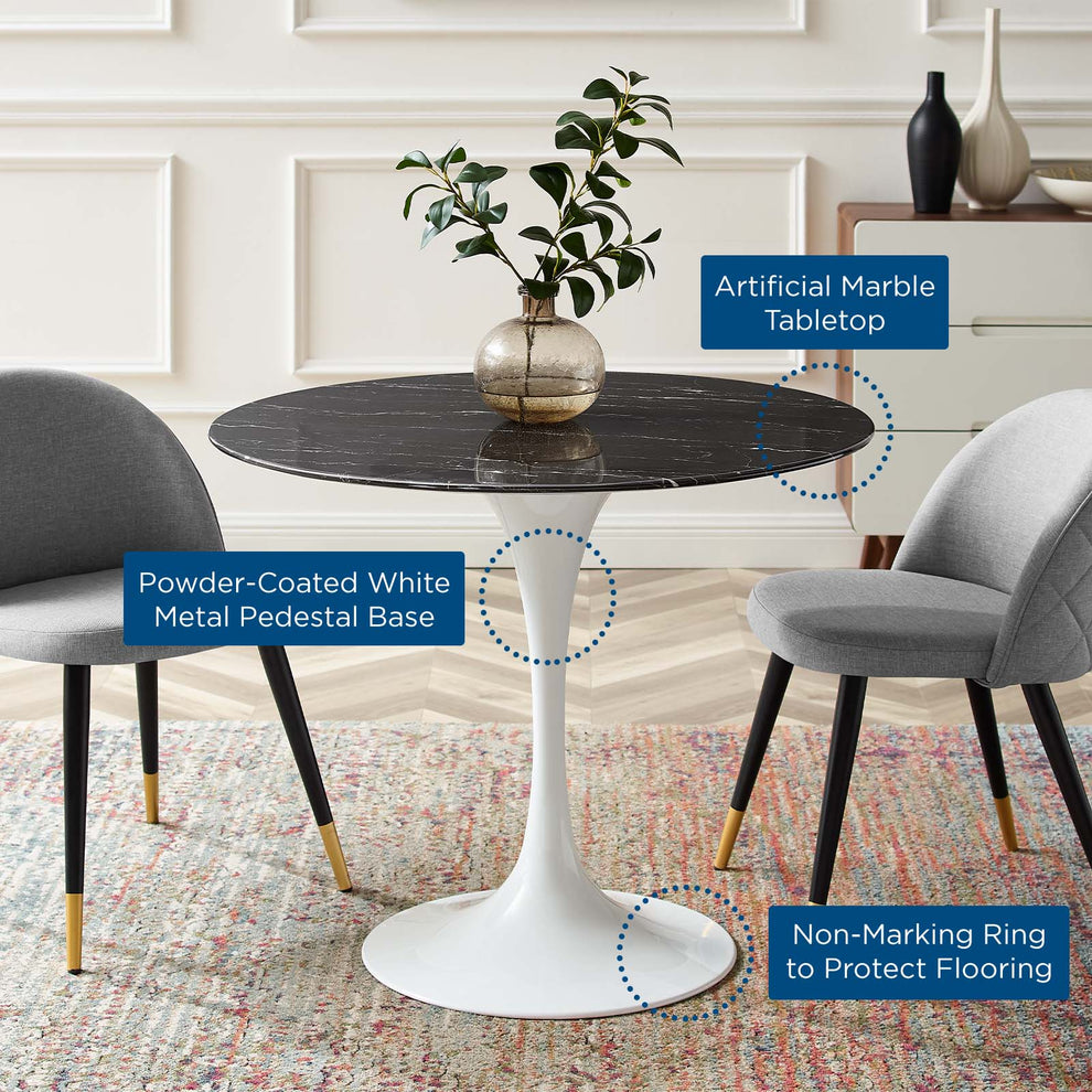 Modway Lippa 36" Artificial Marble Dining Table - EEI-5168 | Dining Tables | Modishstore - 5