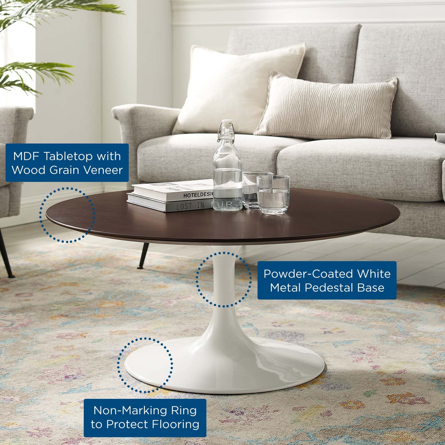 Modway Lippa 36" Coffee Table - EEI-5187 | Coffee Tables | Modishstore - 5