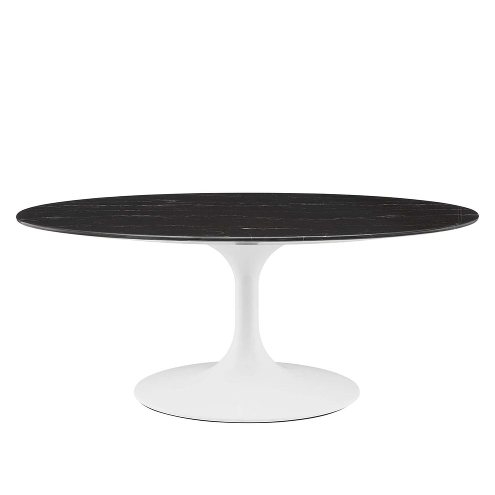 Modway Lippa 42" Oval Artificial Marble Coffee Table - EEI-5192 | Coffee Tables | Modishstore - 2