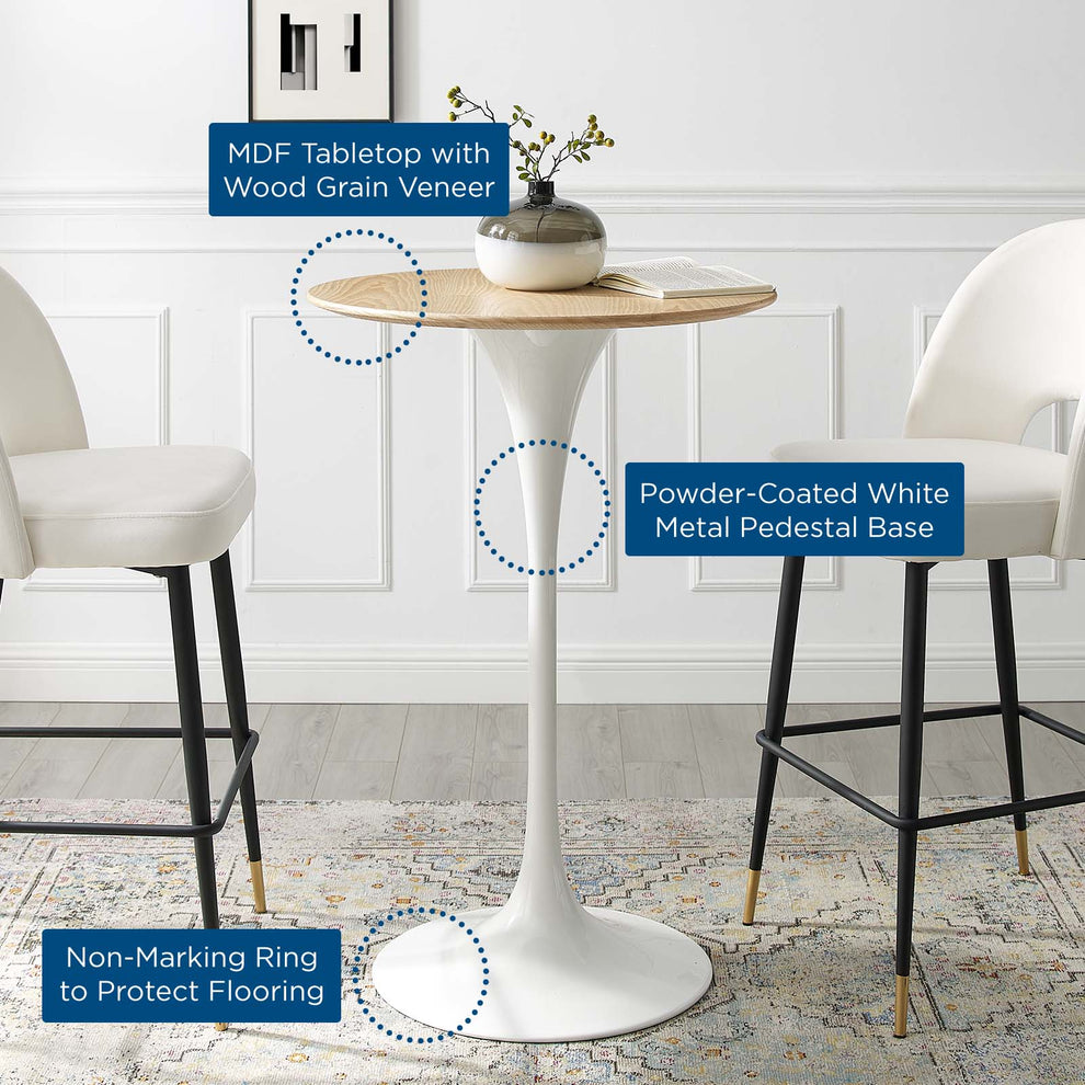 Modway Lippa 28" Bar Table - EEI-5200 | Bar Tables | Modishstore - 4