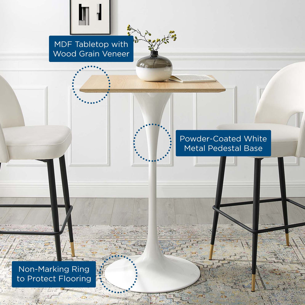 Modway Lippa 28" Square Bar Table - EEI-5202 | Dining Tables | Modishstore - 6