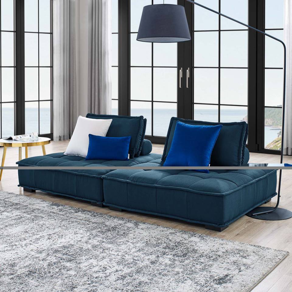 Modway Saunter Tufted Fabric Fabric 2-Piece Loveseat - EEI-5204 | Loveseats | Modishstore - 1