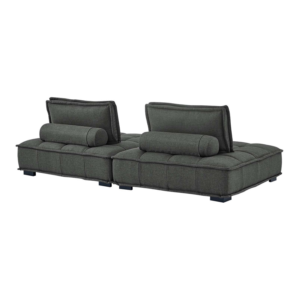 Modway Saunter Tufted Fabric Fabric 2-Piece Loveseat - EEI-5204 | Loveseats | Modishstore - 12