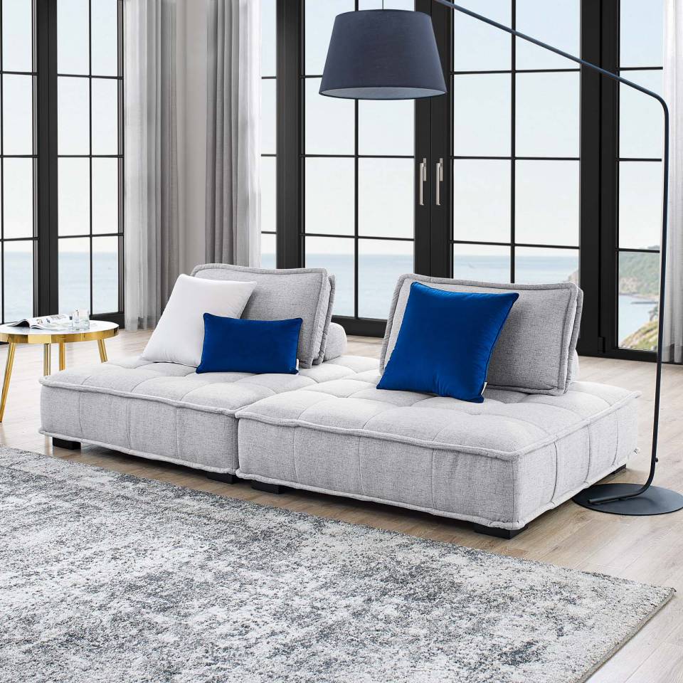 Modway Saunter Tufted Fabric Fabric 2-Piece Loveseat - EEI-5204 | Loveseats | Modishstore - 13