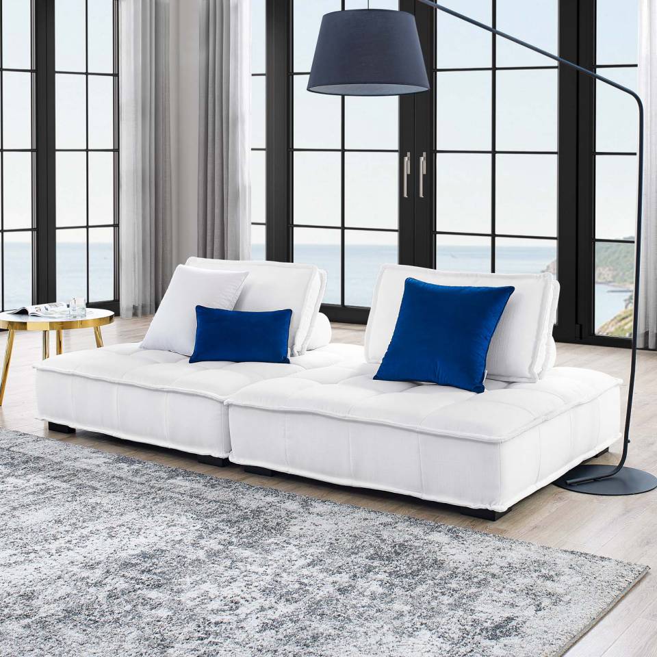 Modway Saunter Tufted Fabric Fabric 2-Piece Loveseat - EEI-5204 | Loveseats | Modishstore - 17