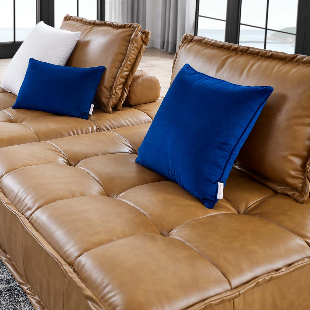Modway Saunter Tufted Vegan Leather Vegan Leather 2-Piece Loveseat - EEI-5205 | Loveseats | Modishstore - 6