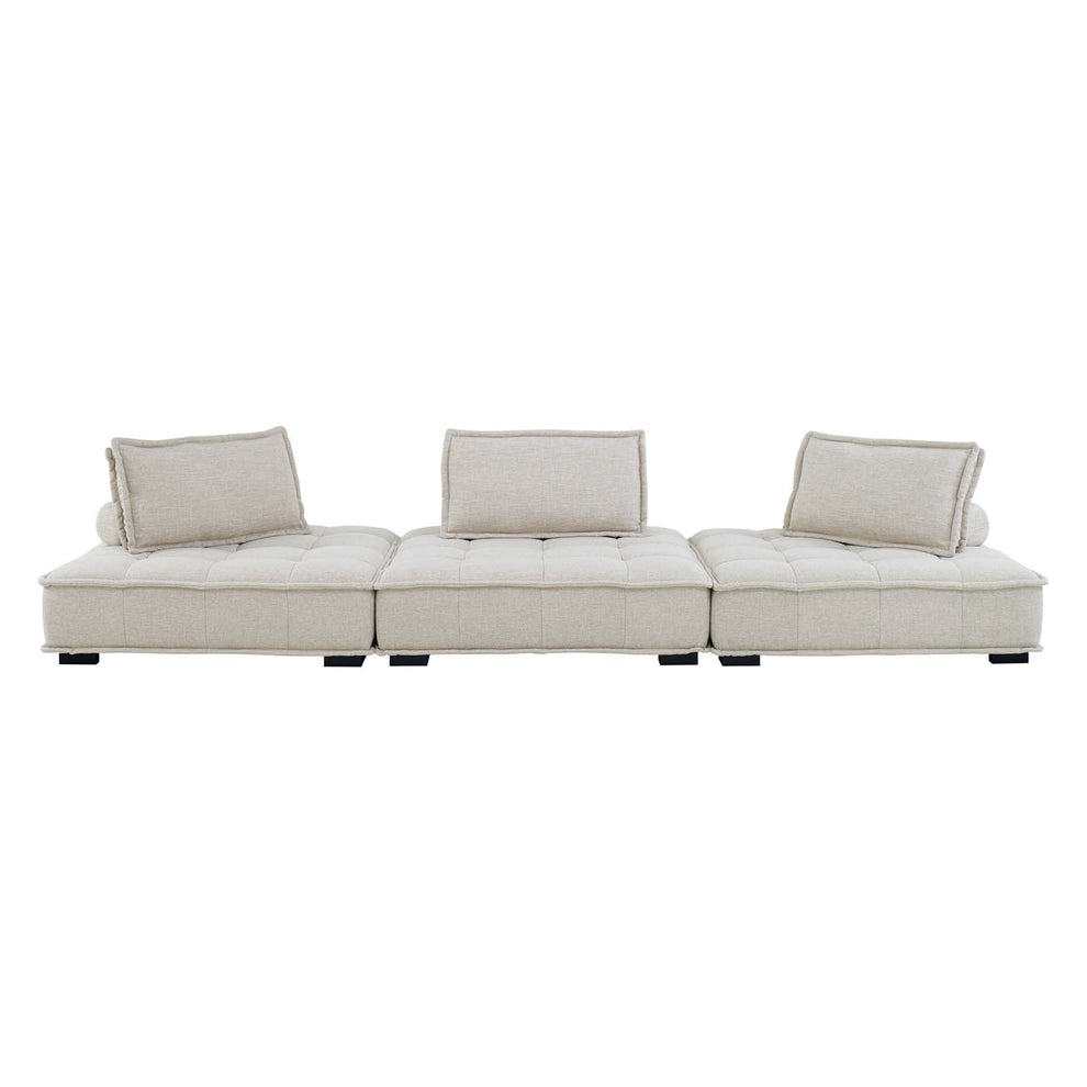 Modway Saunter Tufted Fabric Fabric 3-Piece Sofa - EEI-5206 | Sofas | Modishstore - 11