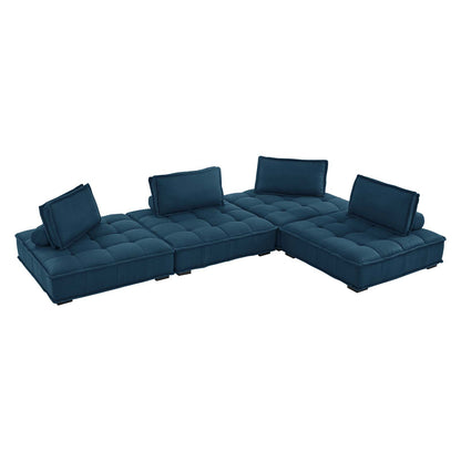 Modway Saunter Tufted Fabric Fabric 4-Piece Sectional Sofa | Sofas | Modishstore-2