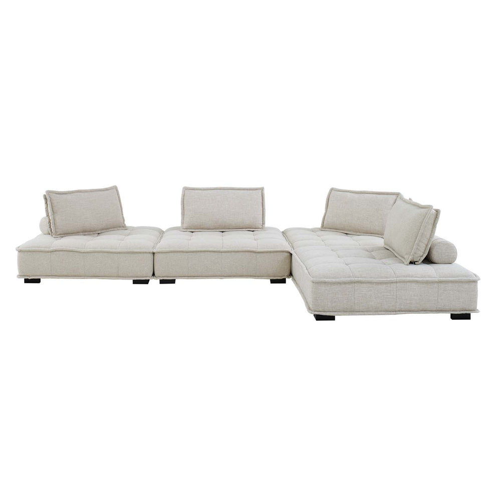 Modway Saunter Tufted Fabric Fabric 4-Piece Sectional Sofa - EEI-5208 | Sectional | Modishstore - 11