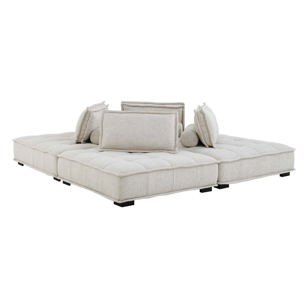 Modway Saunter Tufted Fabric Fabric 4-Piece Sectional Sofa - EEI-5208 | Sectional | Modishstore - 16