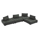 Modway Saunter Tufted Fabric Fabric 4-Piece Sectional Sofa | Sofas | Modishstore-18