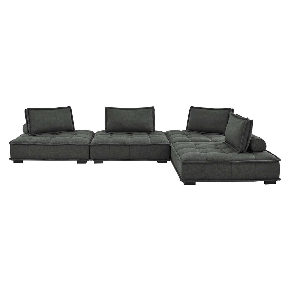 Modway Saunter Tufted Fabric Fabric 4-Piece Sectional Sofa - EEI-5208 | Sectional | Modishstore - 19