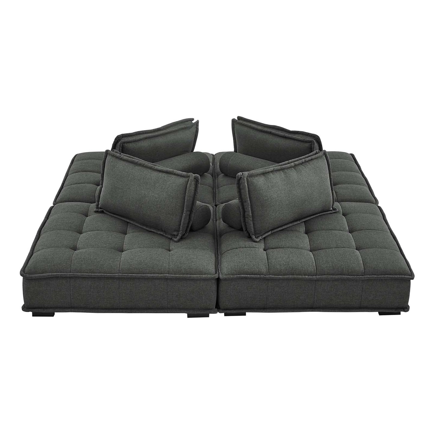 Modway Saunter Tufted Fabric Fabric 4-Piece Sectional Sofa | Sofas | Modishstore-23