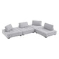 Modway Saunter Tufted Fabric Fabric 4-Piece Sectional Sofa | Sofas | Modishstore-26