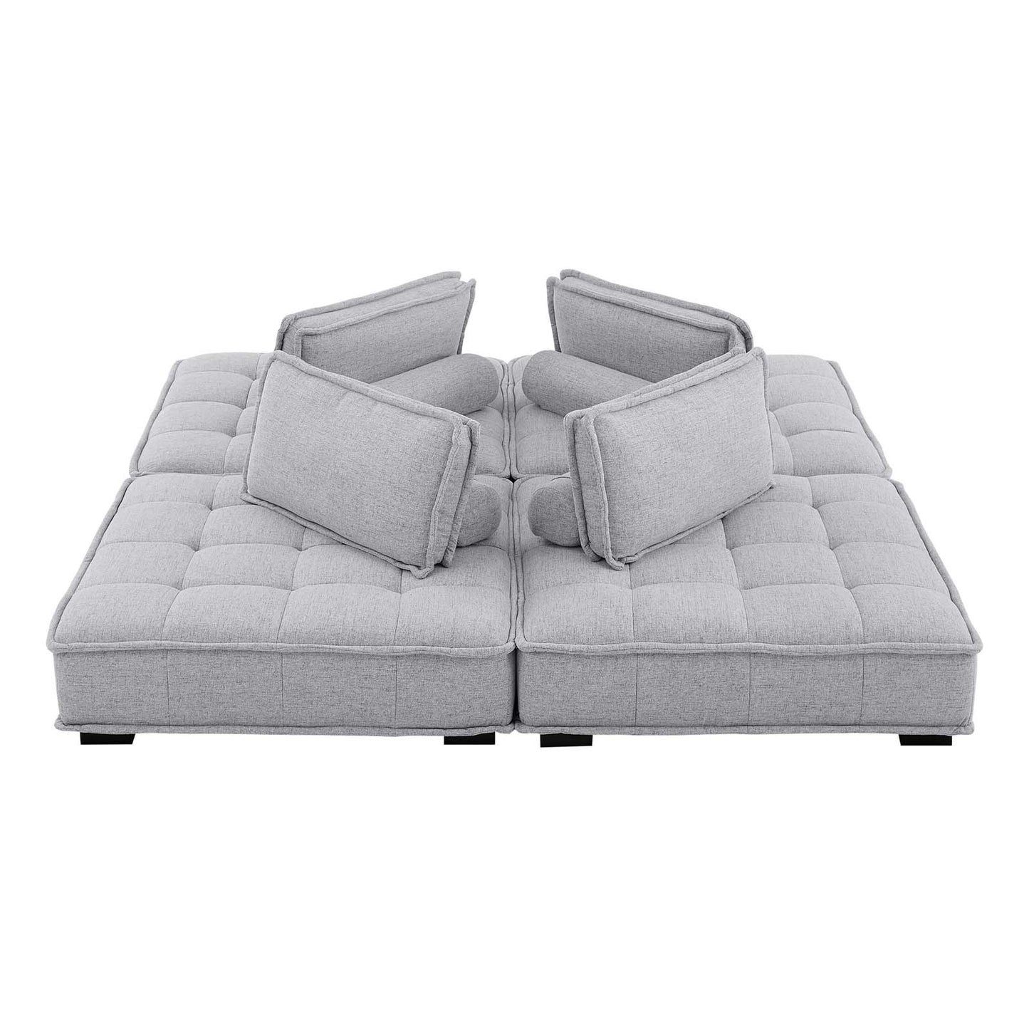 Modway Saunter Tufted Fabric Fabric 4-Piece Sectional Sofa | Sofas | Modishstore-31