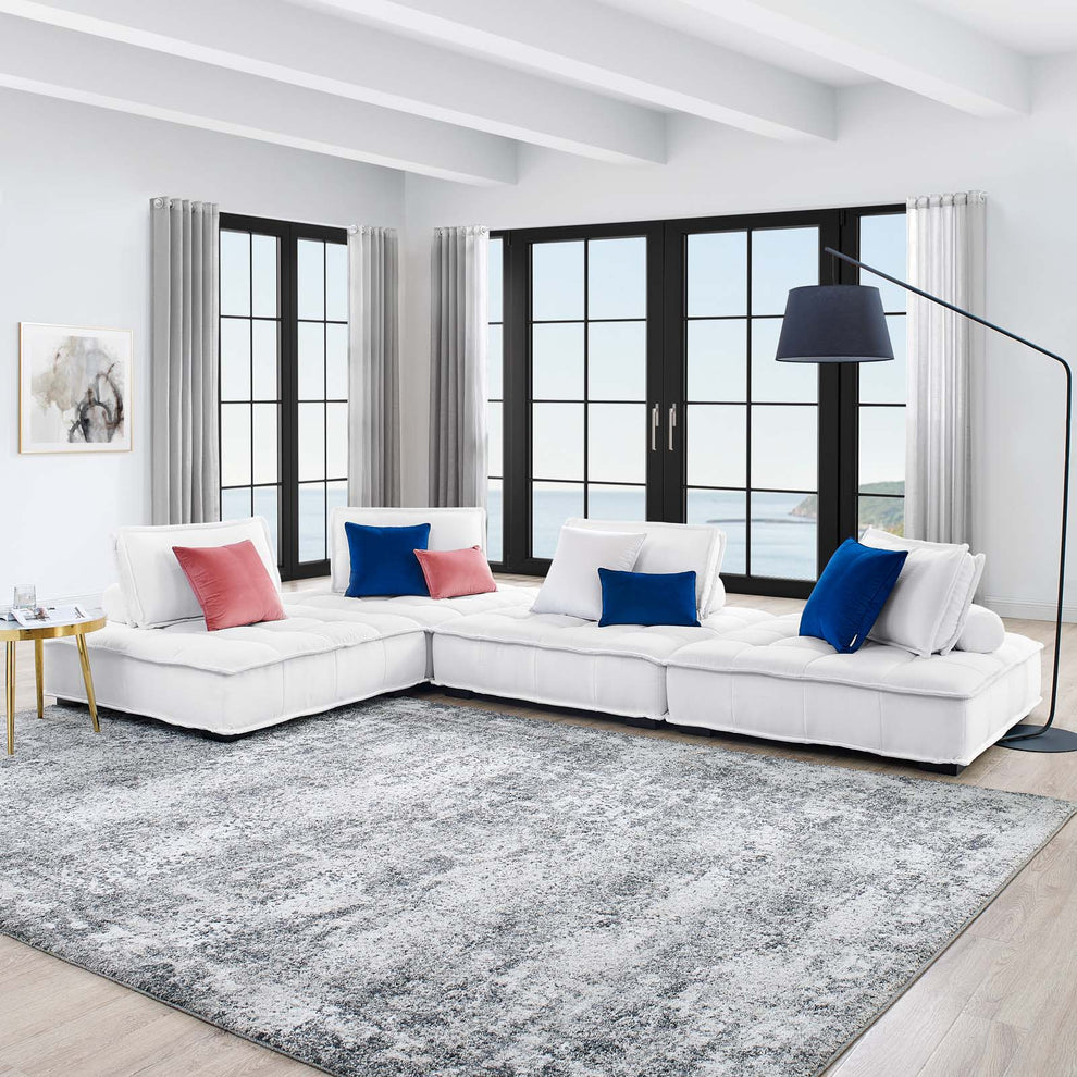 Modway Saunter Tufted Fabric Fabric 4-Piece Sectional Sofa - EEI-5208 | Sectional | Modishstore - 33