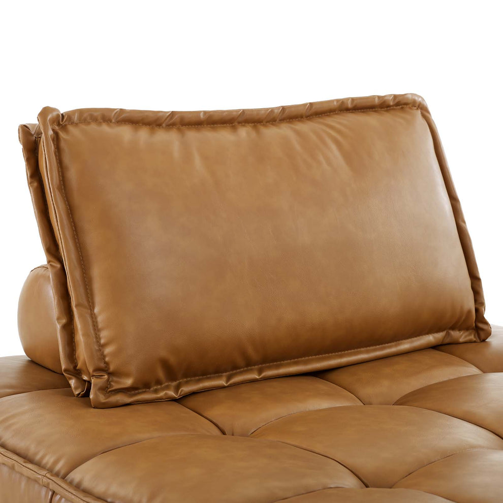 Modway Saunter Tufted Vegan Leather Vegan Leather 4-Piece Sectional Sofa - EEI-5209 | Sectional | Modishstore - 7