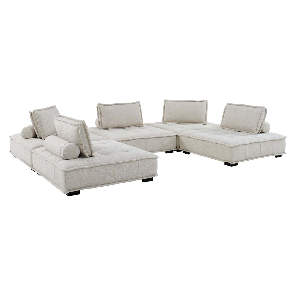 Modway Saunter Tufted Fabric Fabric 5-Piece Sectional Sofa - EEI-5210 | Sectional | Modishstore - 8