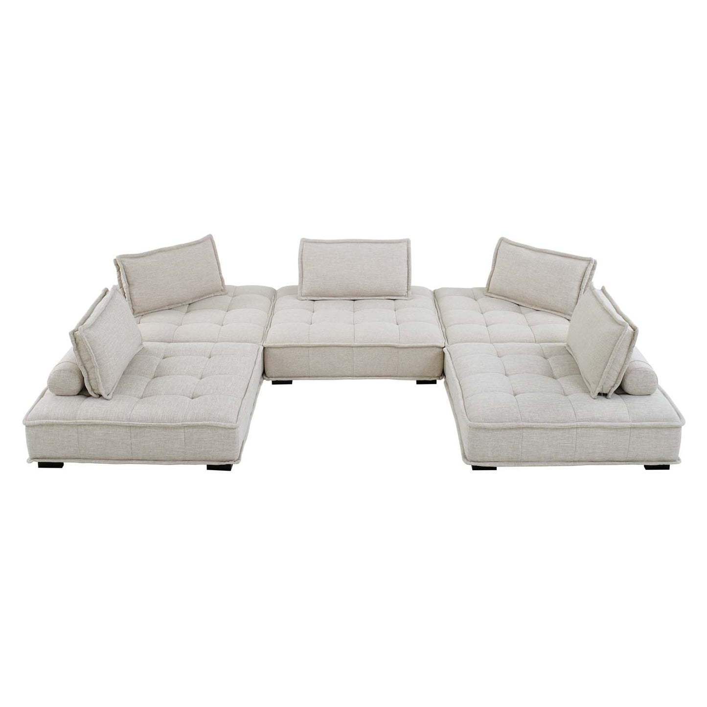 Modway Saunter Tufted Fabric Fabric 5-Piece Sectional Sofa | Sofas | Modishstore-9