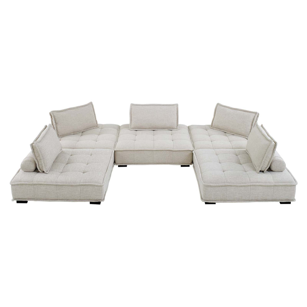 Modway Saunter Tufted Fabric Fabric 5-Piece Sectional Sofa - EEI-5210 | Sectional | Modishstore - 9
